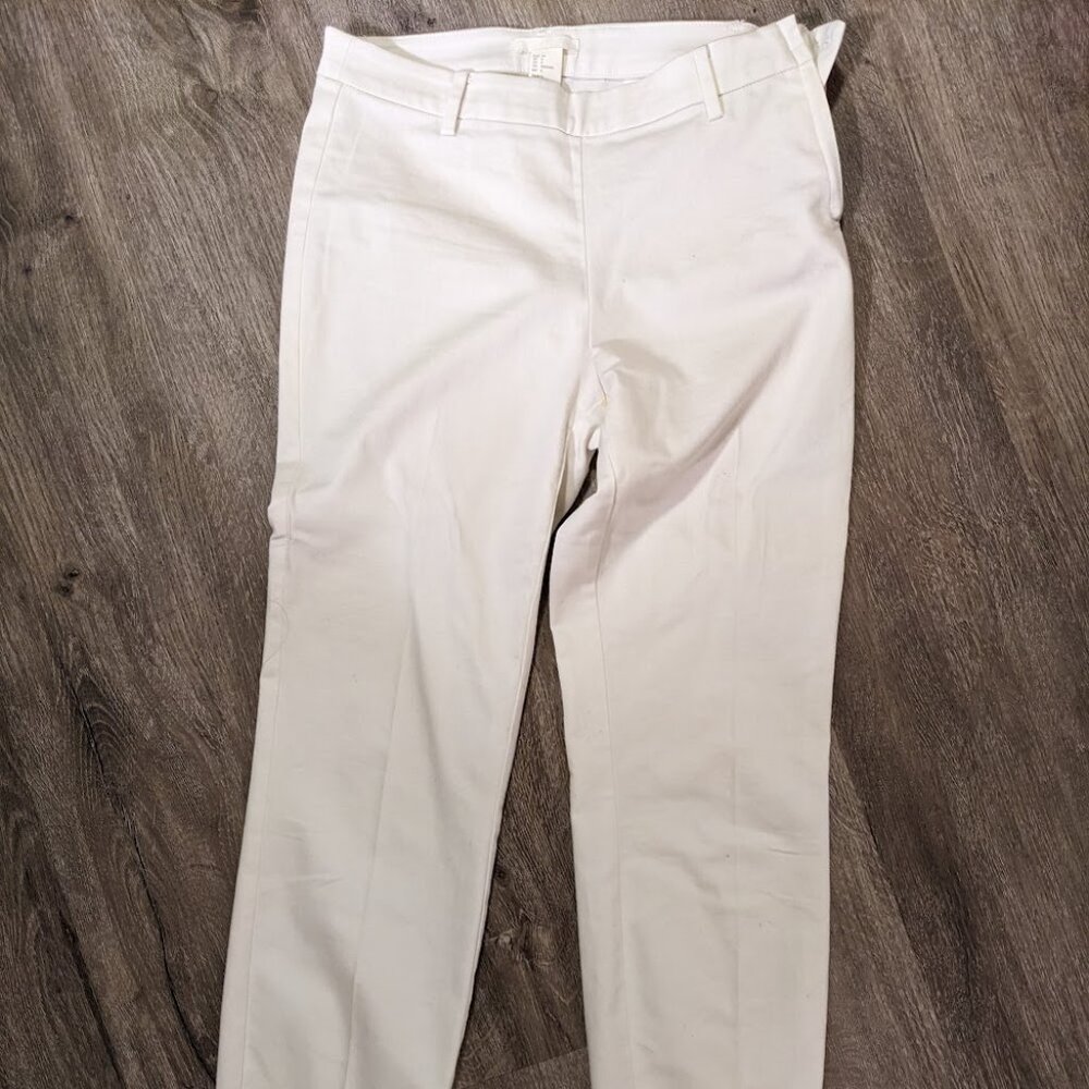H&M White Business Casual Work Pants. NWOT. Size 4.